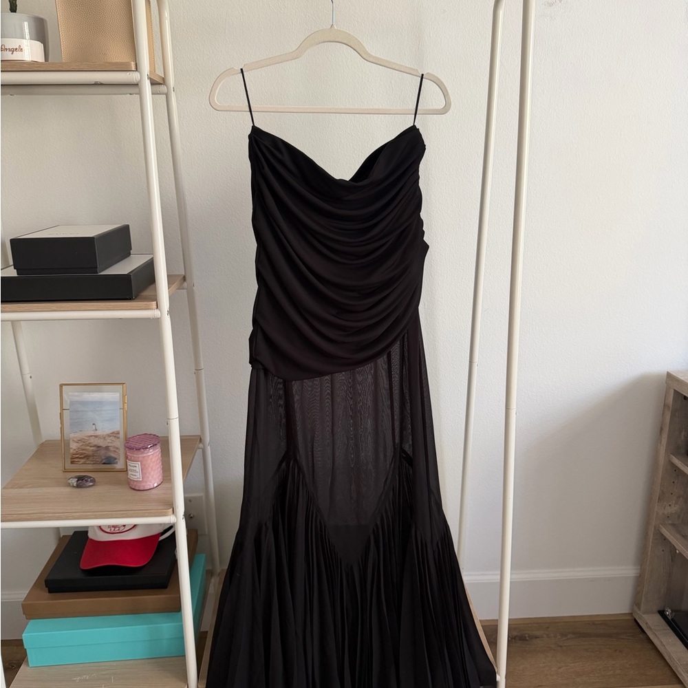 L'Academie Black Strapless Dress